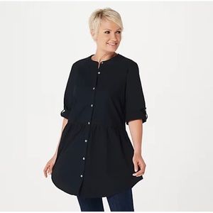 NWT LOGO by Lori Goldstein Woven Tunic